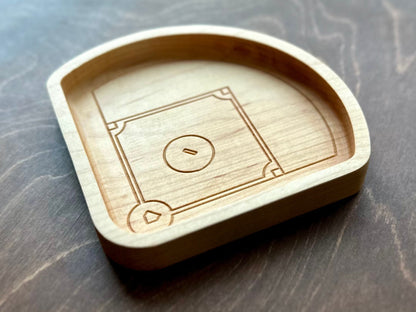 Plateau en bois dur en forme de pomme | Érable | Cerise | Noyer | Plateau fourre-tout | Plateau