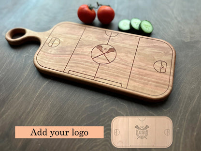 Box Lacrosse Field Charcuterie Board | Cutting Board | Serving Cheese Board | Own Logo | Maple | Cherry | Walnut | Custom | Personalized