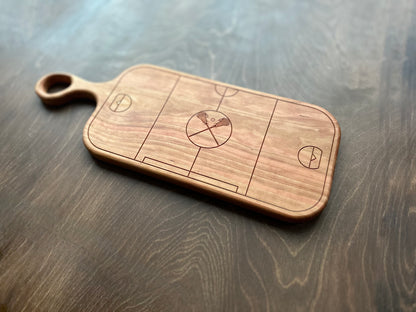 Box Lacrosse Field Charcuterie Board | Cutting Board | Serving Cheese Board | Own Logo | Maple | Cherry | Walnut | Custom | Personalized