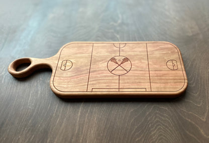 Box Lacrosse Field Charcuterie Board | Cutting Board | Serving Cheese Board | Own Logo | Maple | Cherry | Walnut | Custom | Personalized