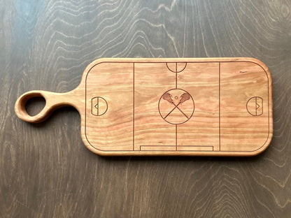 Box Lacrosse Field Charcuterie Board | Cutting Board | Serving Cheese Board | Own Logo | Maple | Cherry | Walnut | Custom | Personalized