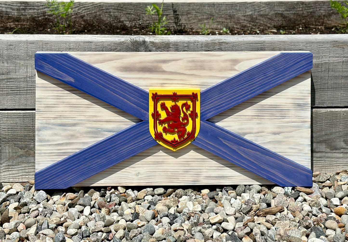 Drapeau de la Nouvelle-Écosse en bois 3D | Rapport officiel | Halifax | Cap-Breton | N.-É. | Province | Canada