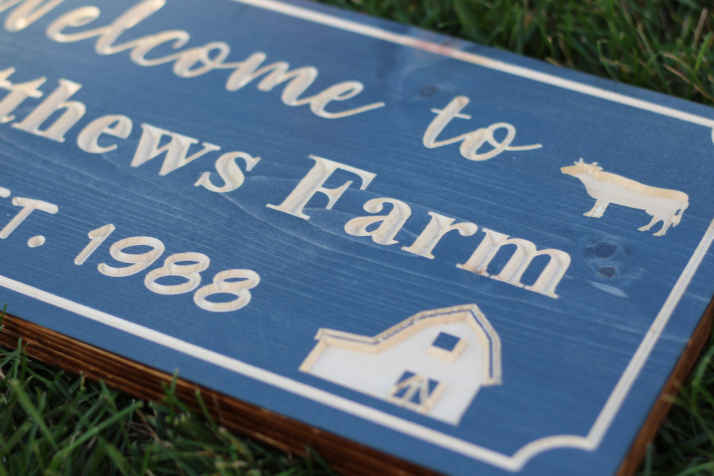 Personalized Wood Sign | Carved | Cottage | House | Camp | Farm | Cabin | Lake | Beach | Garden | Number | Backyard | Patio | Pool