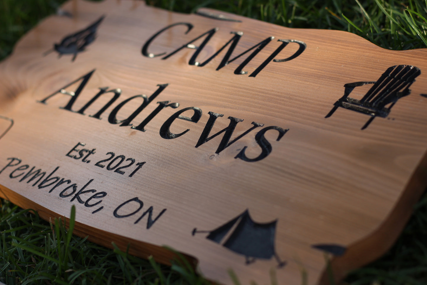 Personalized Wood Sign | Carved | Cottage | House | Camp | Farm | Cabin | Lake | Beach | Garden | Number | Backyard | Patio | Pool