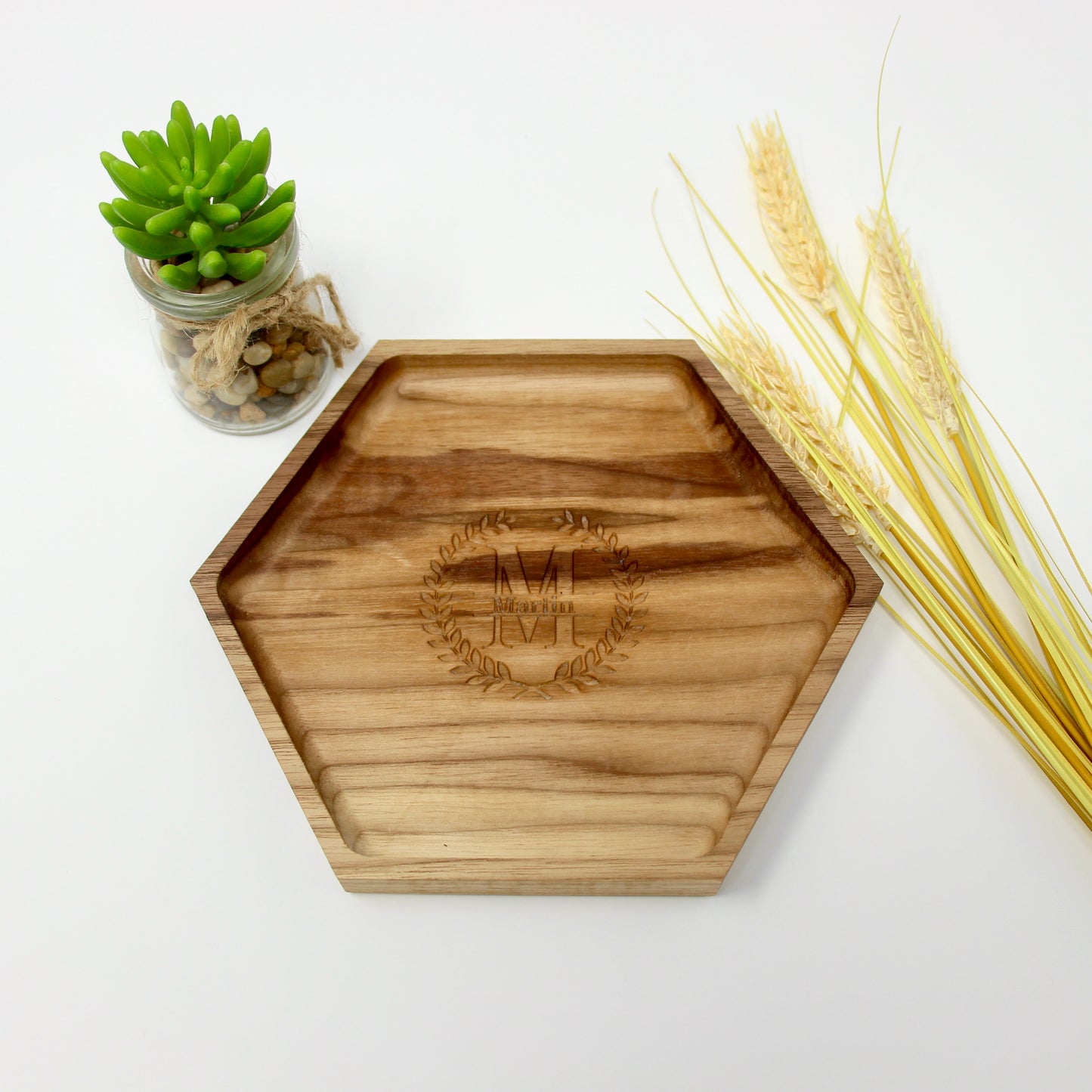 Personalized Monogram Hardwood Catchall Tray | Cherry | Maple | Walnut