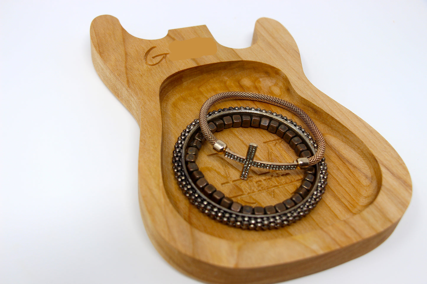 Personalized Guitar Catchall Tray | Maple | Cherry | Walnut