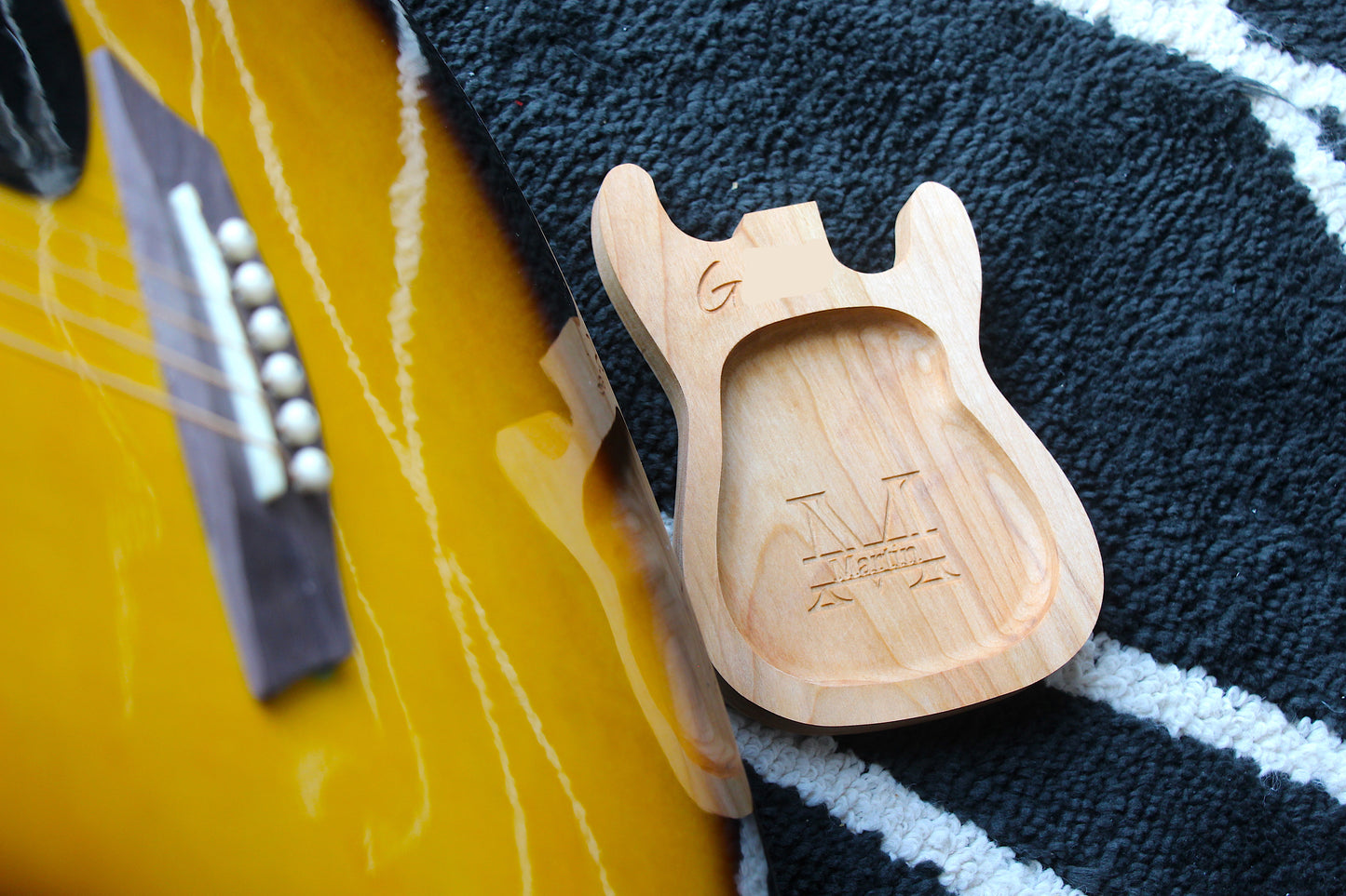 Personalized Guitar Catchall Tray | Maple | Cherry | Walnut