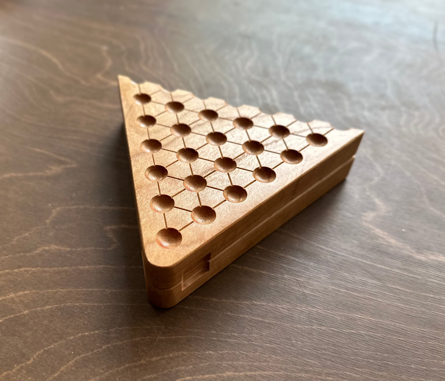 2-Player Chinese Checkers | Folding | Travel Size | Built-in Storage | Board Game | Marbles | Personalized | Premium Hardwood | Sternhalma