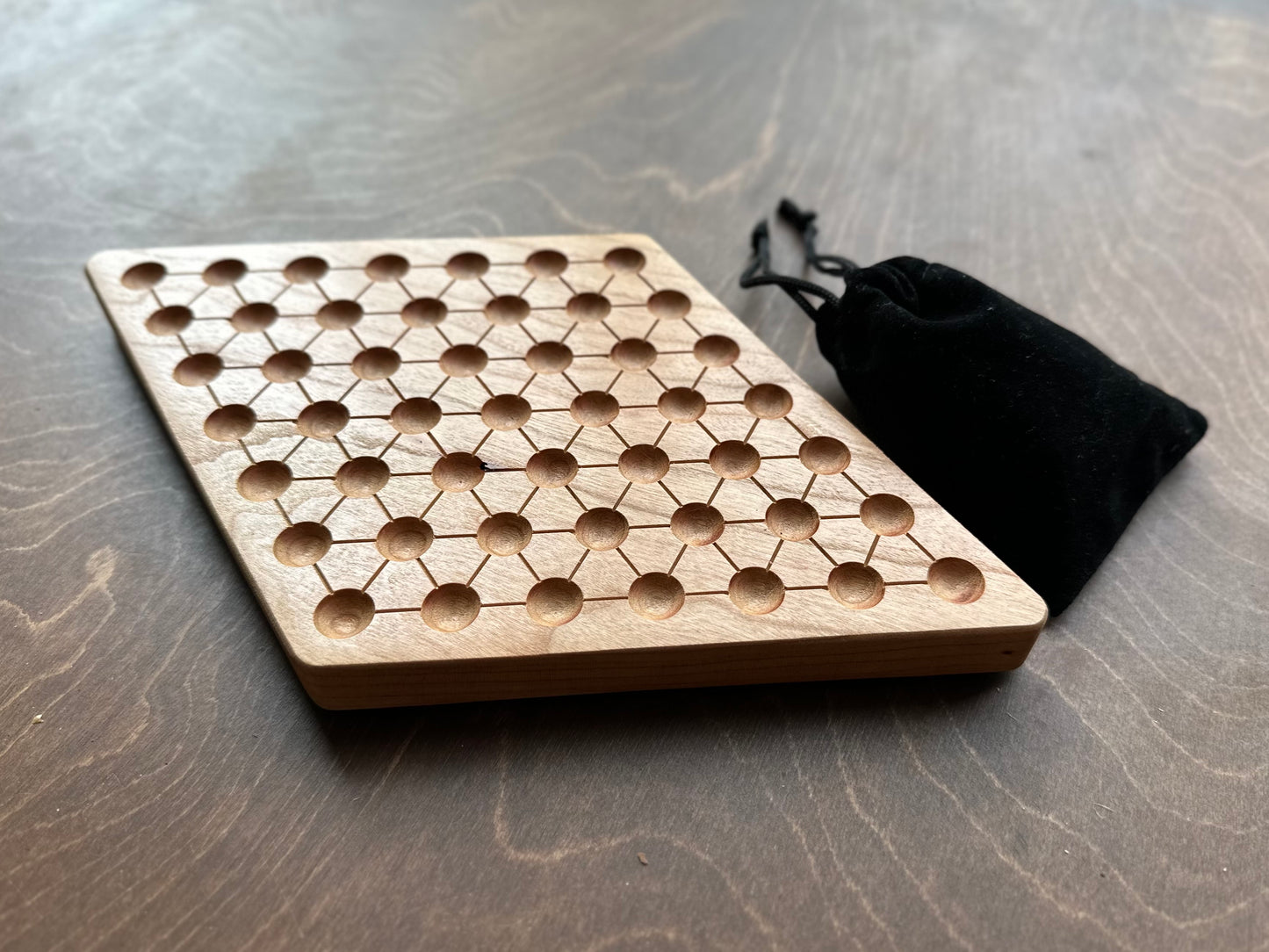 2-Player Chinese Checkers | Folding | Travel Size | Built-in Storage | Board Game | Marbles | Personalized | Premium Hardwood | Sternhalma