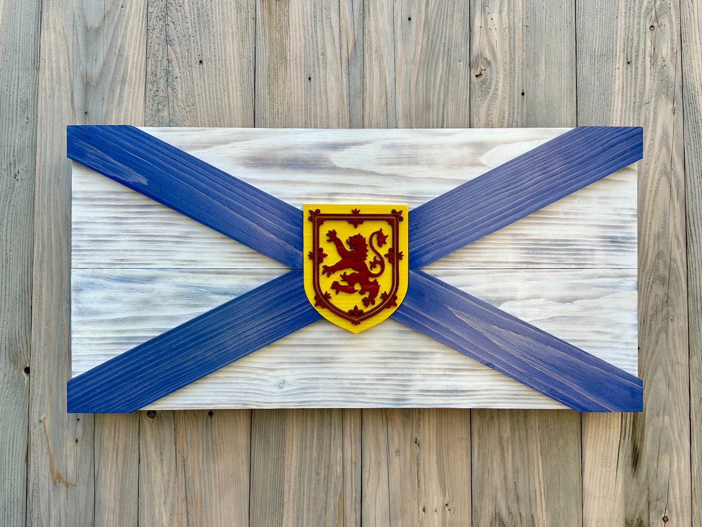 Drapeau de la Nouvelle-Écosse en bois 3D | Rapport officiel | Halifax | Cap-Breton | N.-É. | Province | Canada