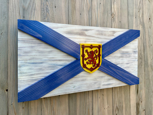 Drapeau de la Nouvelle-Écosse en bois 3D | Rapport officiel | Halifax | Cap-Breton | N.-É. | Province | Canada