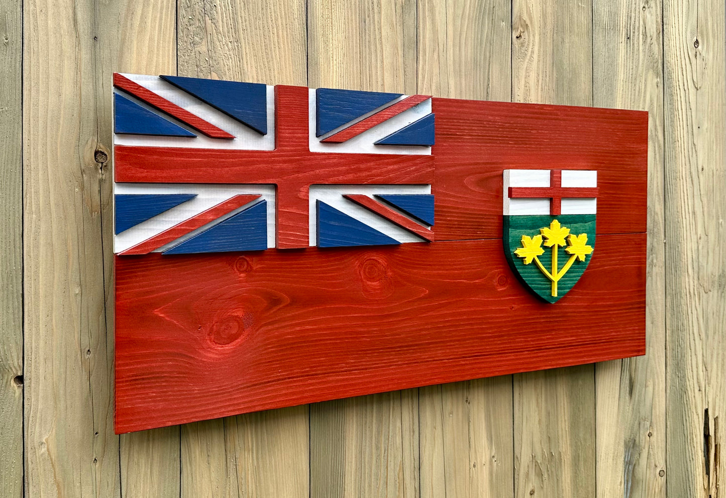 Drapeaux provinciaux canadiens en bois 3D | Déstockage | Prêt à expédier | Ontario | Manitoba | Québec | Alberta | Nouvelle-Écosse | Saskatchewan | Colombie-Britannique | Terre-Neuve-et-Labrador