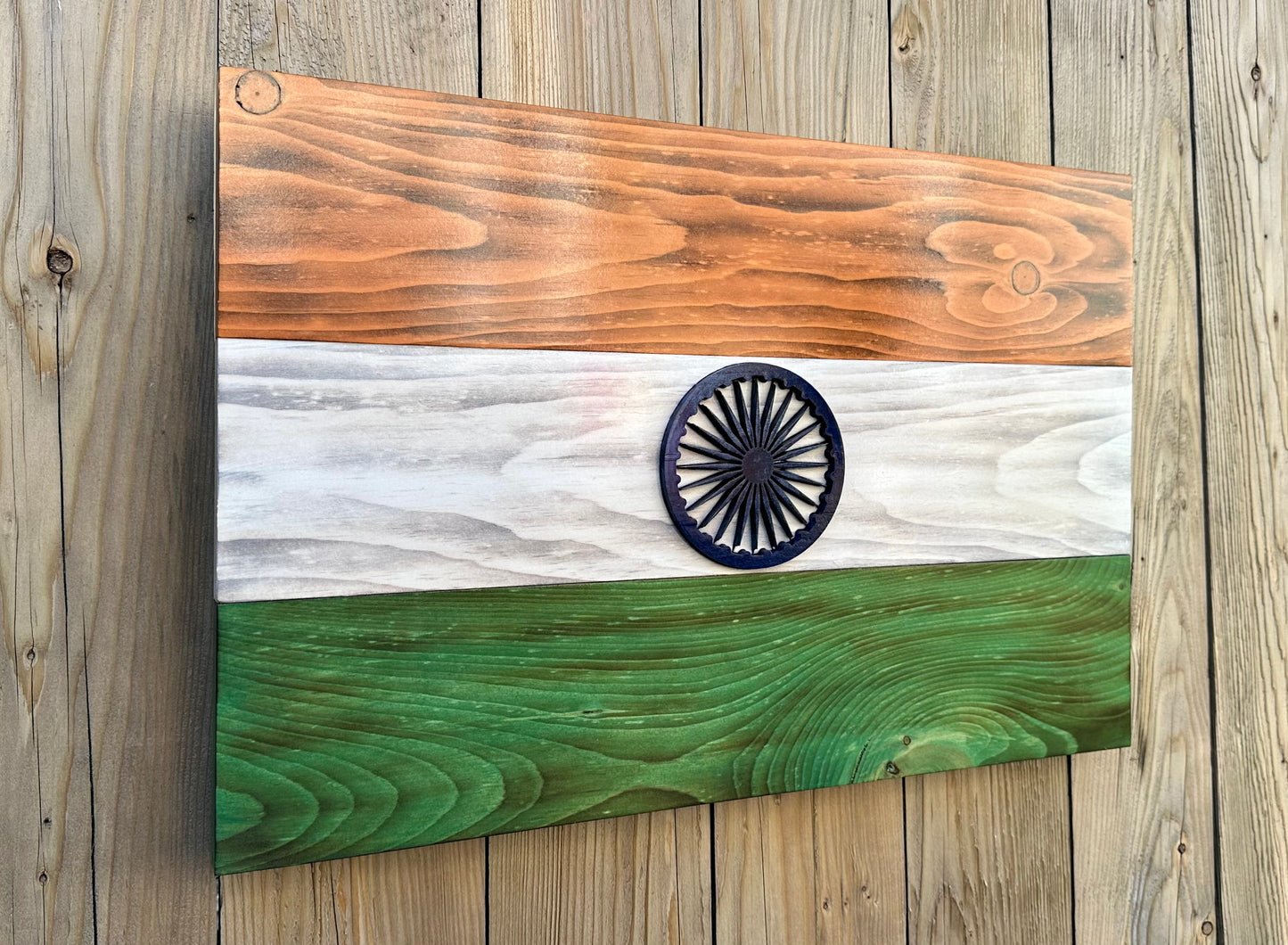 3D Wooden India Flag | Official Ratio | Delhi | Mumbai | Chennai | Kolkata and Bengaluru