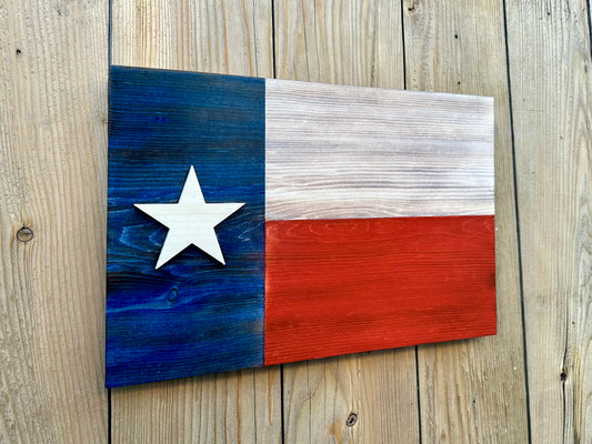 3D Wooden Texas Flag | Official Ratio | Houston | San Antonio | Dallas | Austin | Fort Worth | USA | United States