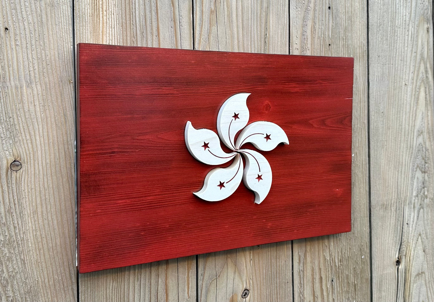 3D Wooden Hong Kong Flag | Official Ratio