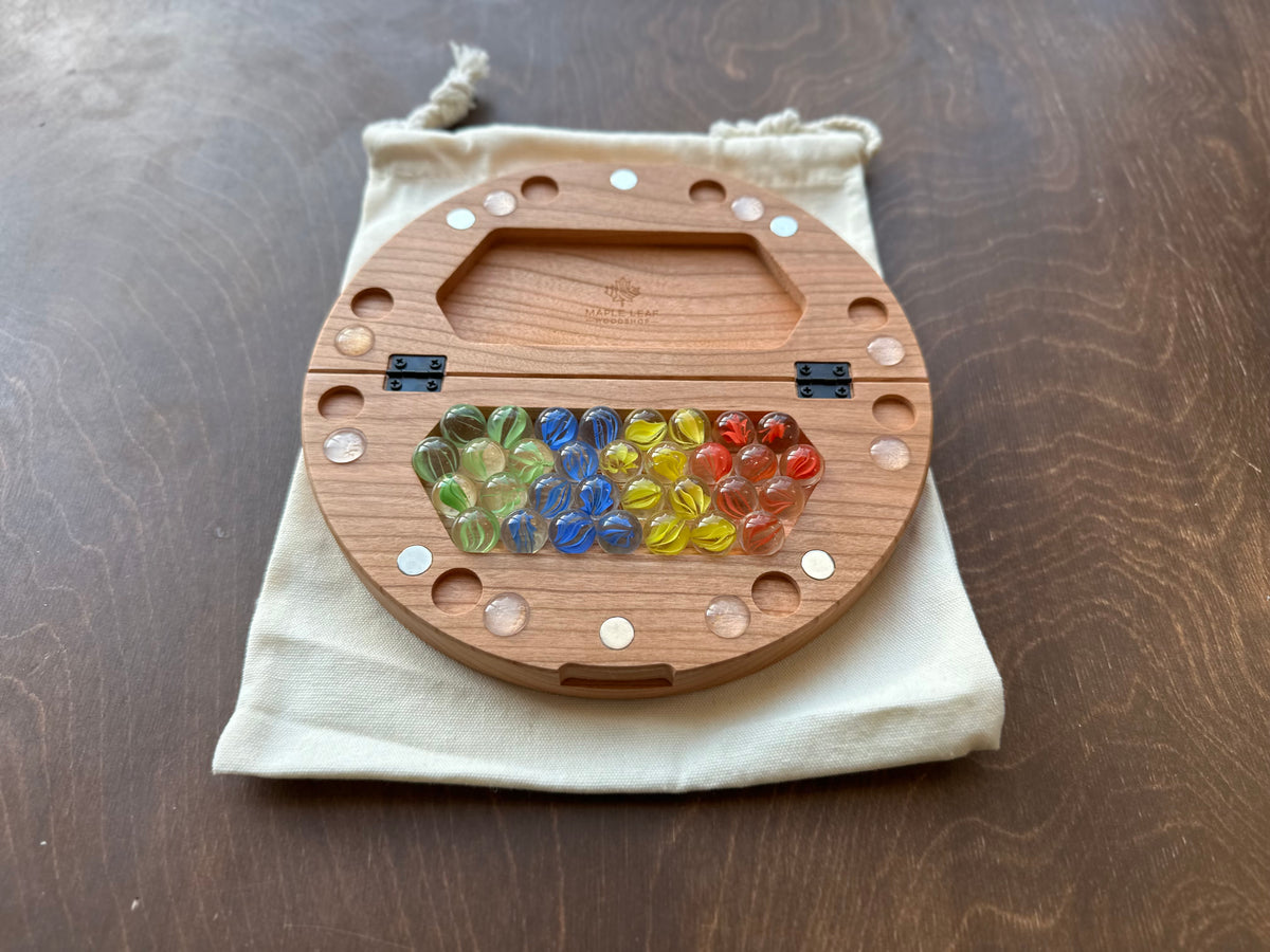 Dames chinoises 2 joueurs | Pliable | Format voyage | Rangement intégré | Jeu de société | Billes | Personnalisé | Bois dur de qualité supérieure | Sternhalma