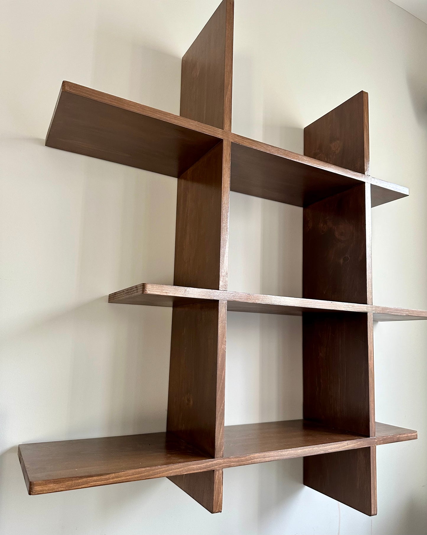 Solid Pine Floating Bookshelves