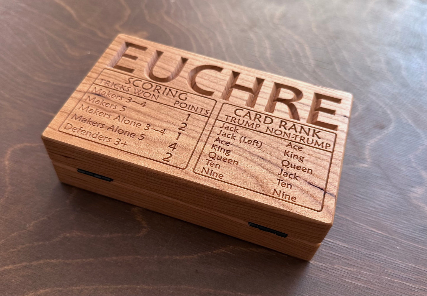 Jeu de cribbage classique | Pliable | Format voyage | Portable | Rangement intégré | Piquets métalliques | Personnalisé | Votre logo | Bois dur de qualité supérieure