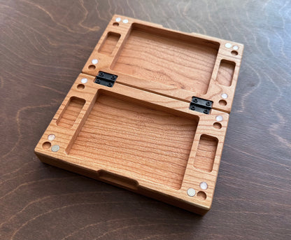 Jeu de cribbage classique | Pliable | Format voyage | Portable | Rangement intégré | Piquets métalliques | Personnalisé | Votre logo | Bois dur de qualité supérieure