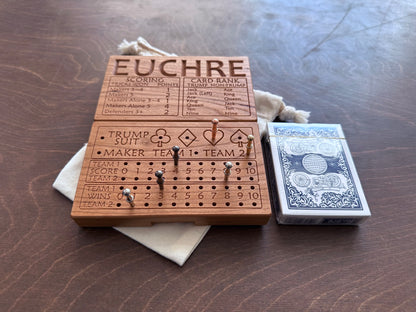 Jeu de cribbage classique | Pliable | Format voyage | Portable | Rangement intégré | Piquets métalliques | Personnalisé | Votre logo | Bois dur de qualité supérieure