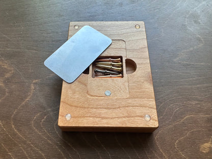Jeu de cribbage classique | Pliable | Format voyage | Portable | Rangement intégré | Piquets métalliques | Personnalisé | Votre logo | Bois dur de qualité supérieure
