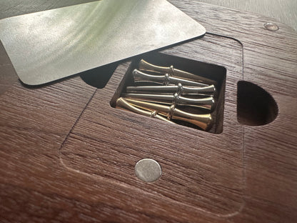 Jeu de cribbage classique | Pliable | Format voyage | Portable | Rangement intégré | Piquets métalliques | Personnalisé | Votre logo | Bois dur de qualité supérieure