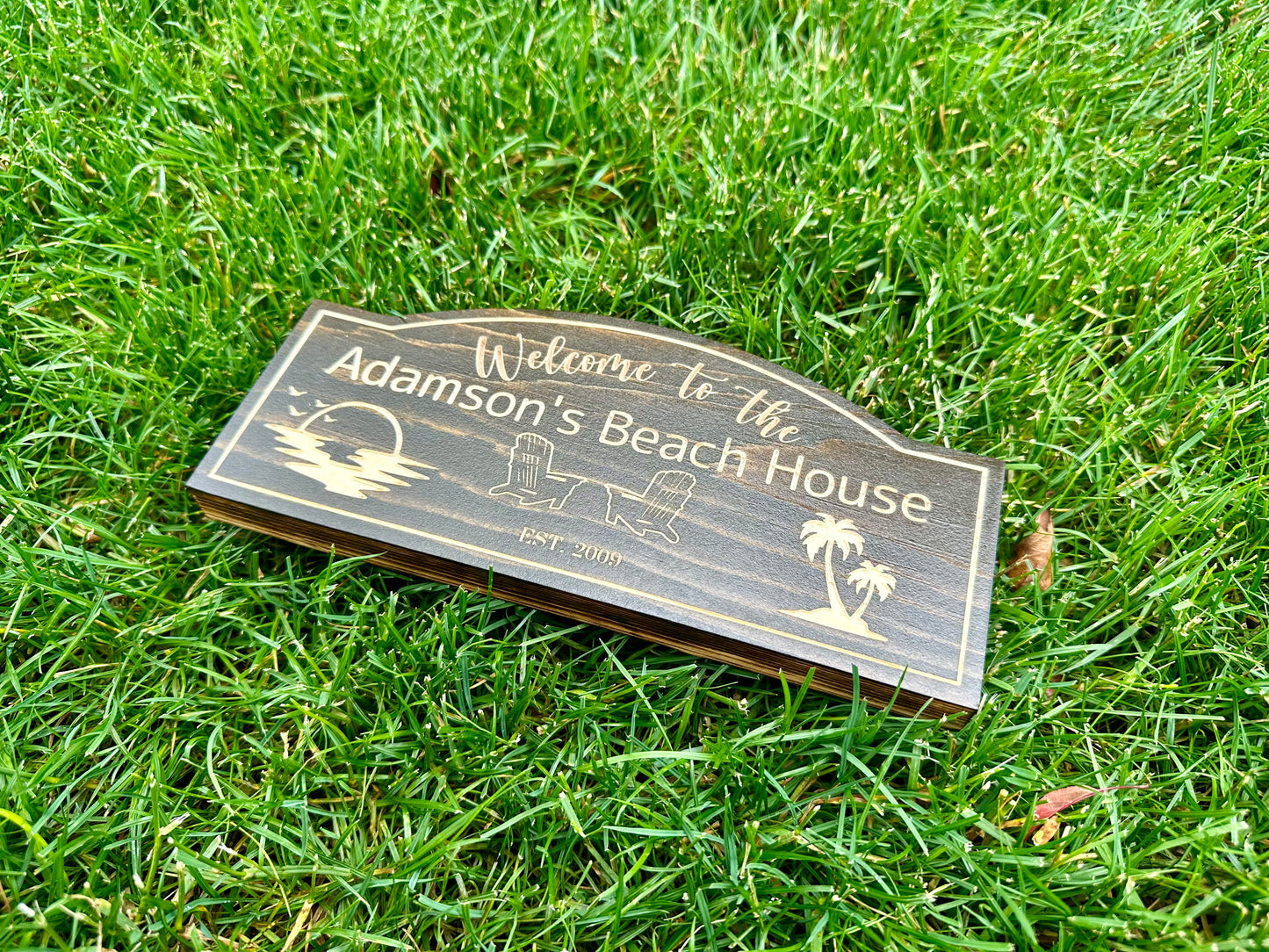 Personalized Wood Sign | Carved | Cottage | House | Camp | Farm | Cabin | Lake | Beach | Garden | Number | Backyard | Patio | Pool