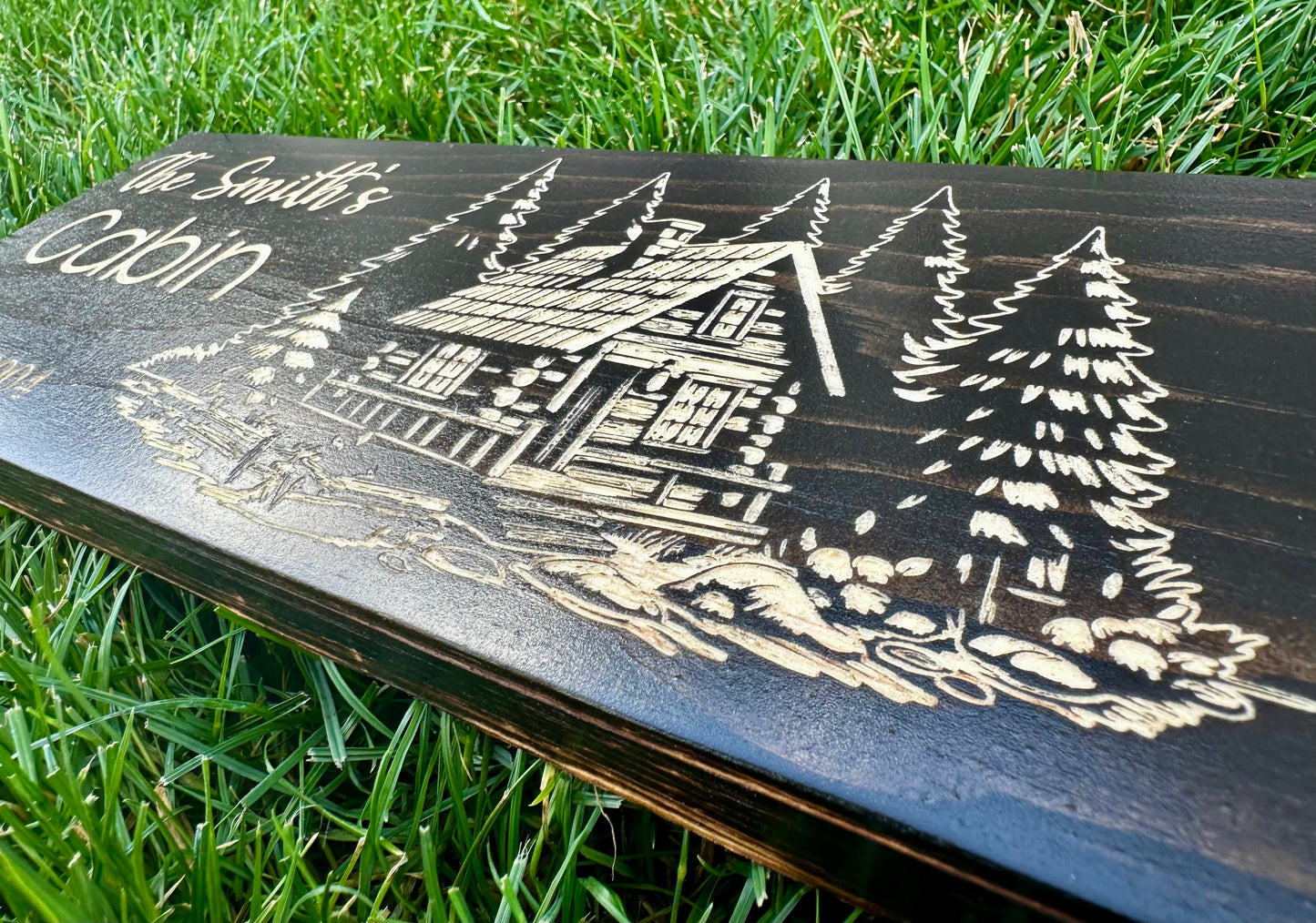 Personalized Wood Sign | Carved | Cottage | House | Camp | Farm | Cabin | Lake | Beach | Garden | Number | Backyard | Patio | Pool