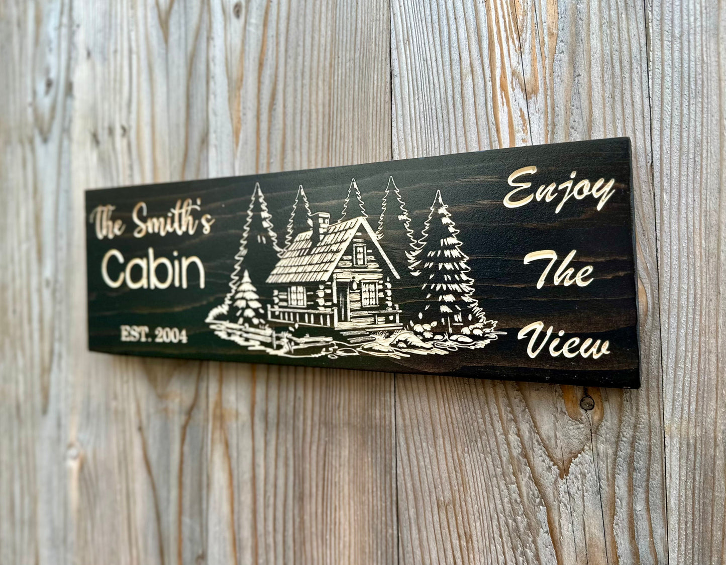 Personalized Wood Sign | Carved | Cottage | House | Camp | Farm | Cabin | Lake | Beach | Garden | Number | Backyard | Patio | Pool