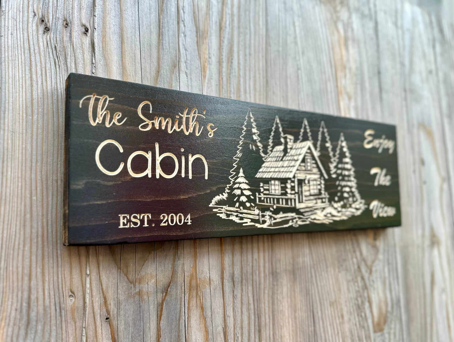 Personalized Wood Sign | Carved | Cottage | House | Camp | Farm | Cabin | Lake | Beach | Garden | Number | Backyard | Patio | Pool