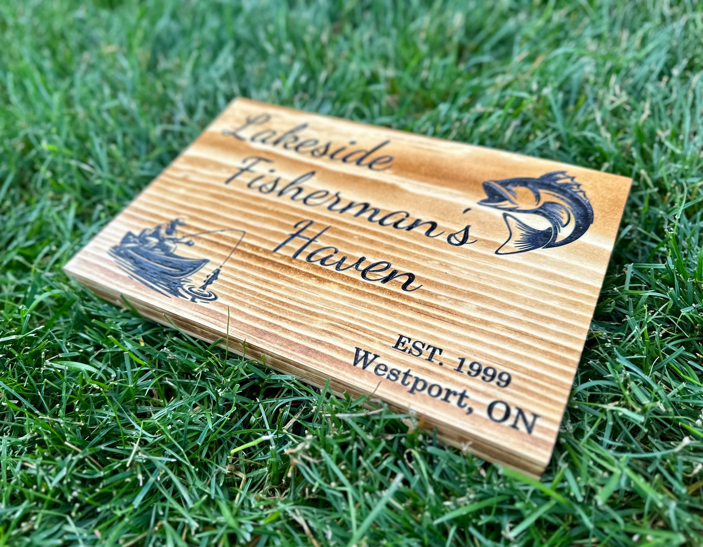 Personalized Wood Sign | Carved | Cottage | House | Camp | Farm | Cabin | Lake | Beach | Garden | Number | Backyard | Patio | Pool