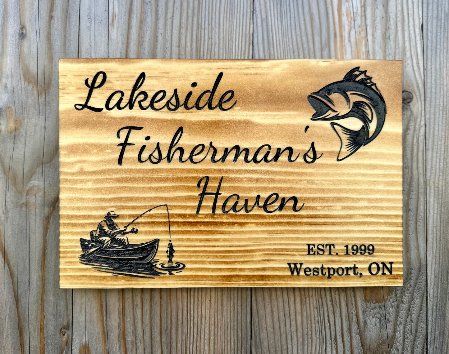 Personalized Wood Sign | Carved | Cottage | House | Camp | Farm | Cabin | Lake | Beach | Garden | Number | Backyard | Patio | Pool