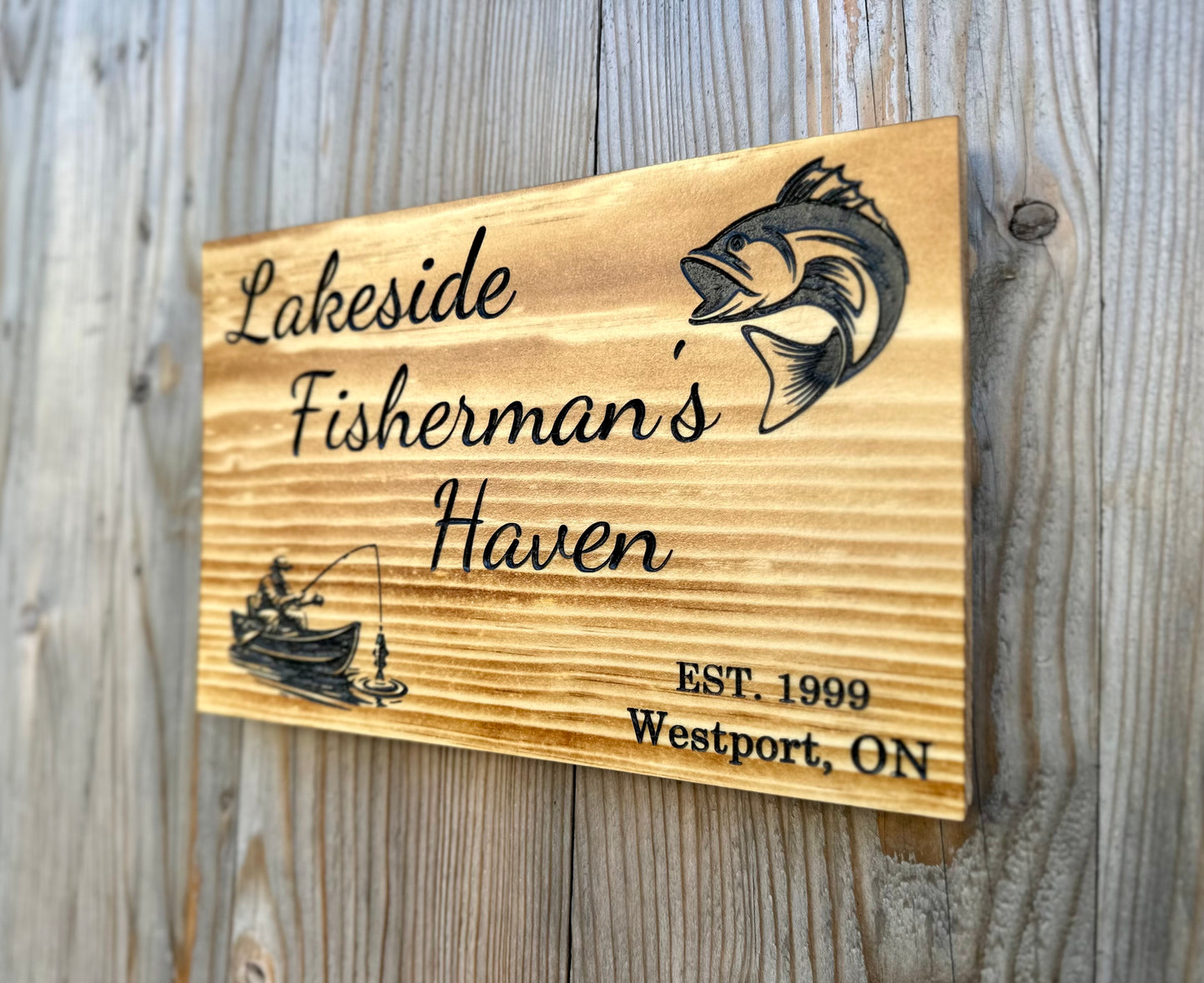 Personalized Wood Sign | Carved | Cottage | House | Camp | Farm | Cabin | Lake | Beach | Garden | Number | Backyard | Patio | Pool