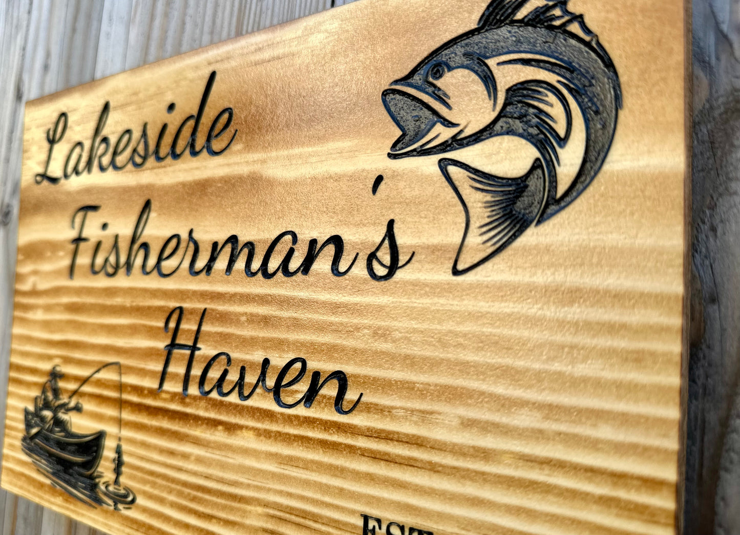 Personalized Wood Sign | Carved | Cottage | House | Camp | Farm | Cabin | Lake | Beach | Garden | Number | Backyard | Patio | Pool