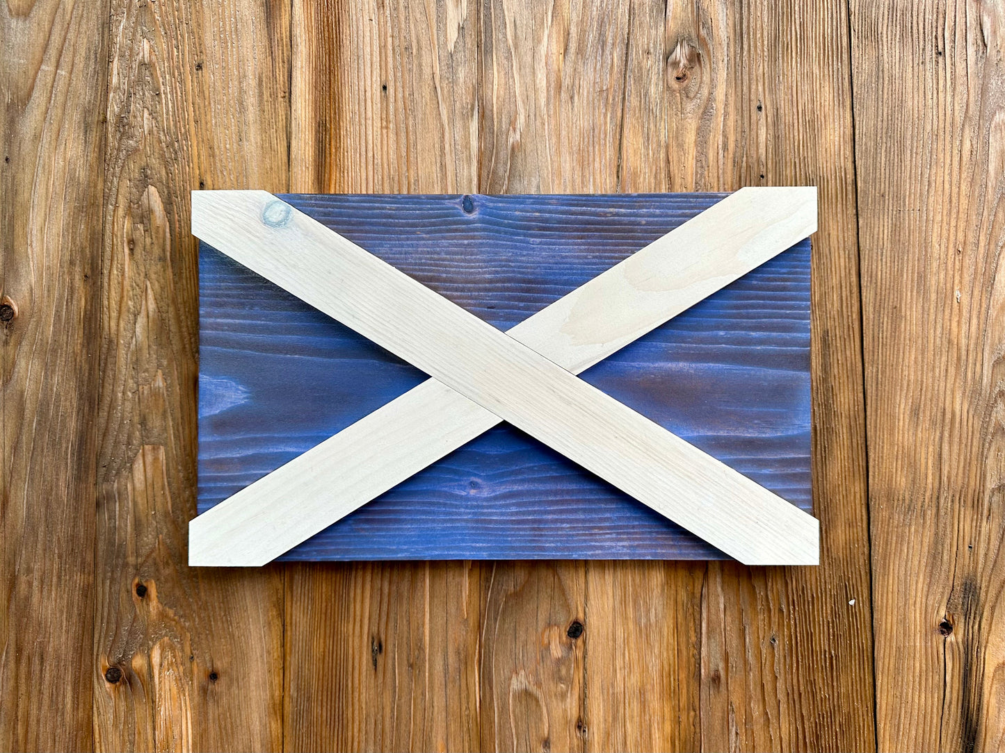 3D Wooden Scotland Flag | Glasgow | Edinburgh | Aberdeen | Dundee | United Kingdom | Great Britain