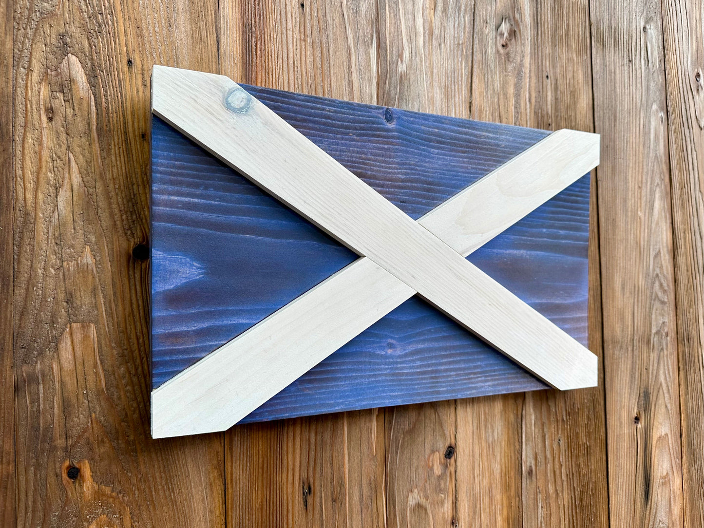 3D Wooden Scotland Flag | Glasgow | Edinburgh | Aberdeen | Dundee | United Kingdom | Great Britain