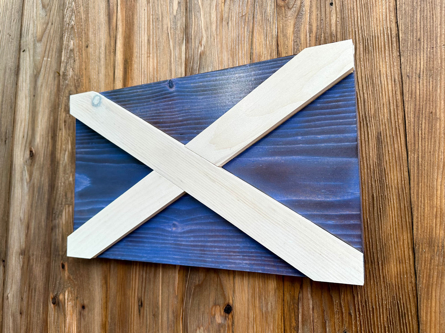 3D Wooden Scotland Flag | Glasgow | Edinburgh | Aberdeen | Dundee | United Kingdom | Great Britain