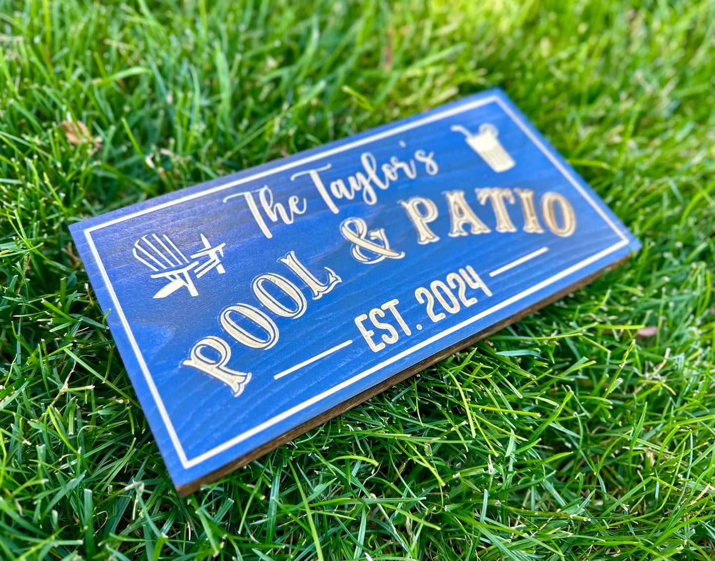 Personalized Wood Sign | Carved | Cottage | House | Camp | Farm | Cabin | Lake | Beach | Garden | Number | Backyard | Patio | Pool