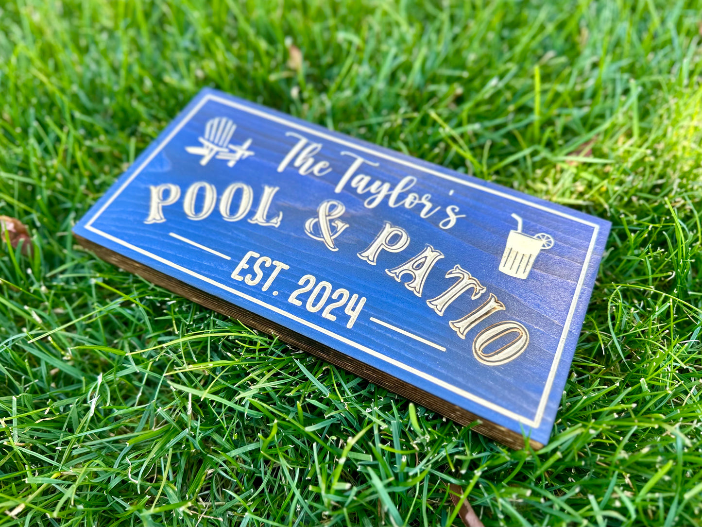 Personalized Wood Sign | Carved | Cottage | House | Camp | Farm | Cabin | Lake | Beach | Garden | Number | Backyard | Patio | Pool