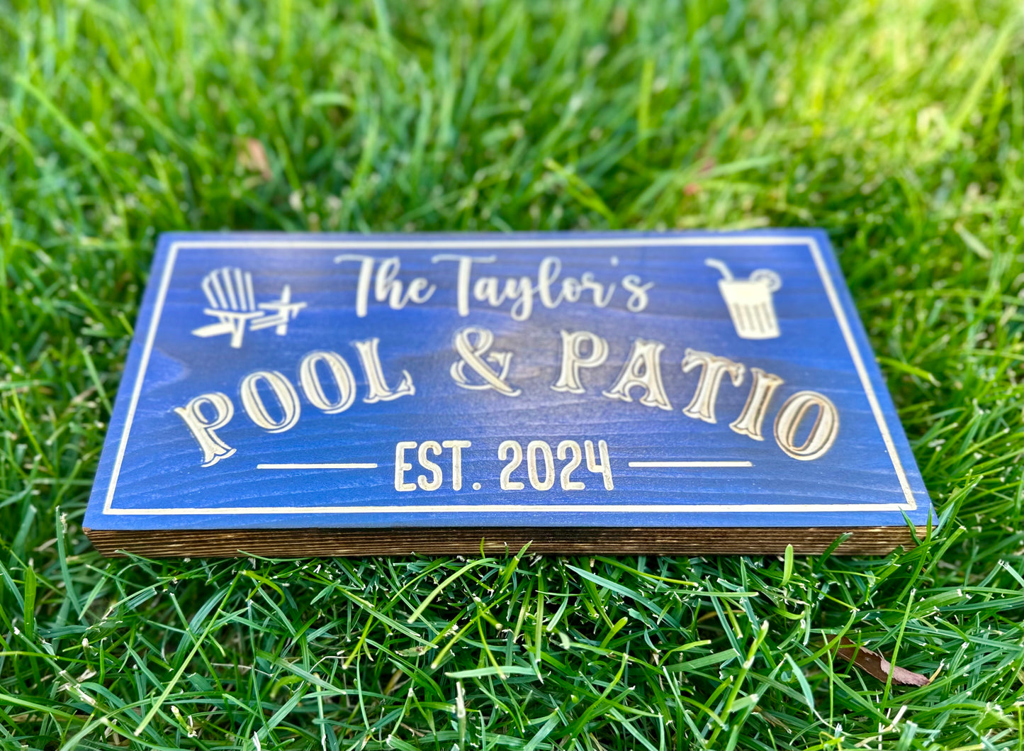 Personalized Wood Sign | Carved | Cottage | House | Camp | Farm | Cabin | Lake | Beach | Garden | Number | Backyard | Patio | Pool