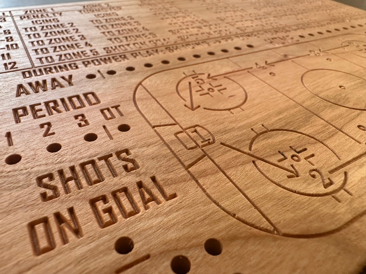 Wooden Dice Hockey Game | Travel Size | Built-in Storage | Dice Game | Board Game | Metal Pegs | Personalized | Your Logo | Solid Hardwood