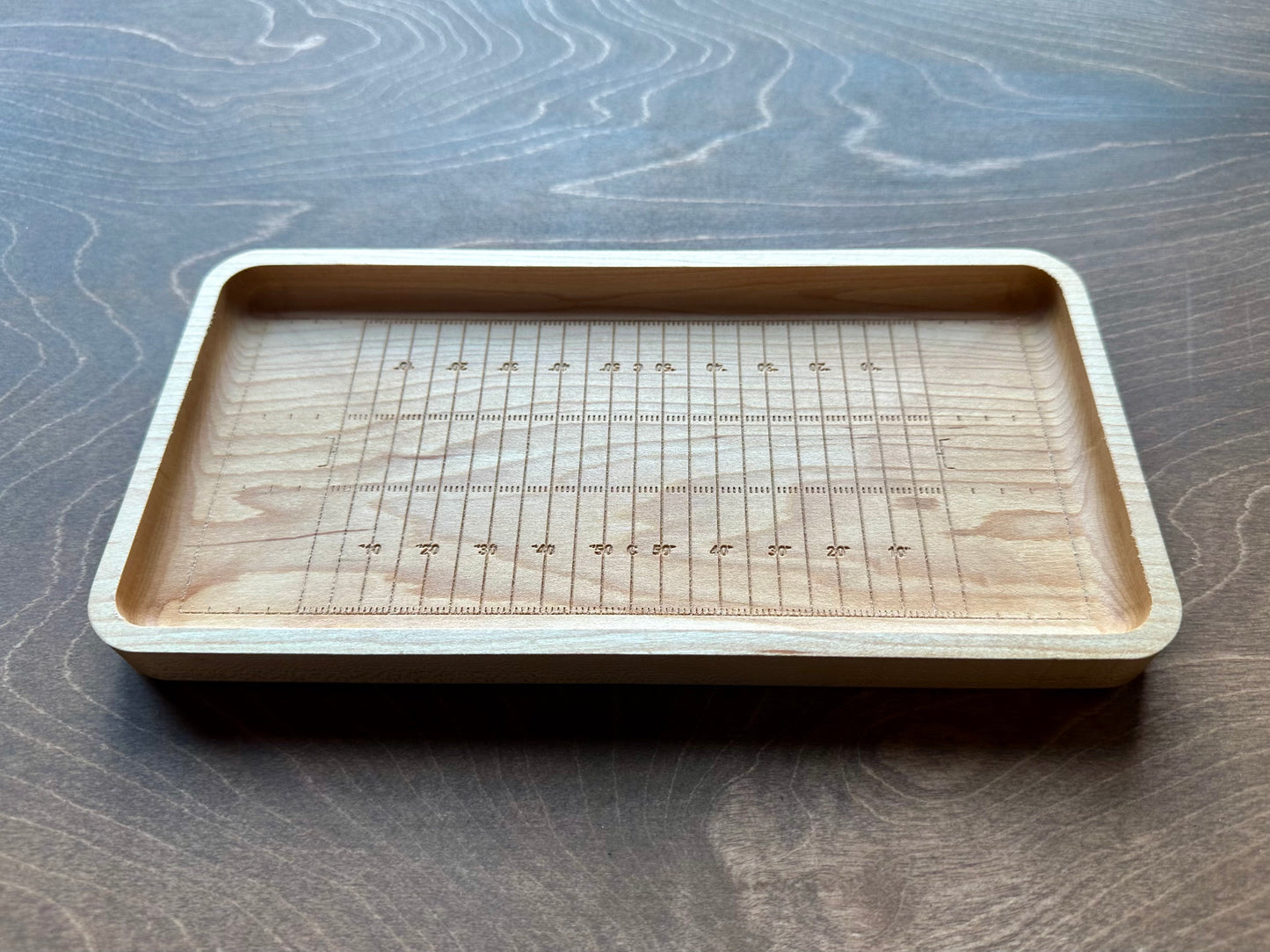 Canadian Football Field Shape Hardwood Catchall Tray | Trivet | Serving Board | Charcuterie | Personalized | Logo | Maple | Cherry | Walnut