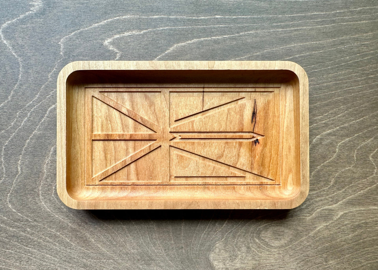 Newfoundland and Labrador Flag Hardwood Catchall Tray | Trivet | Serving Board | Charcuterie | Maple | Cherry | Walnut | St John's | Canada