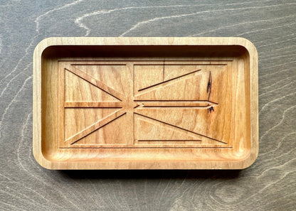 Newfoundland and Labrador Flag Hardwood Catchall Tray | Maple | Cherry | Walnut | St John's | Canada | Keepsake | Wooden
