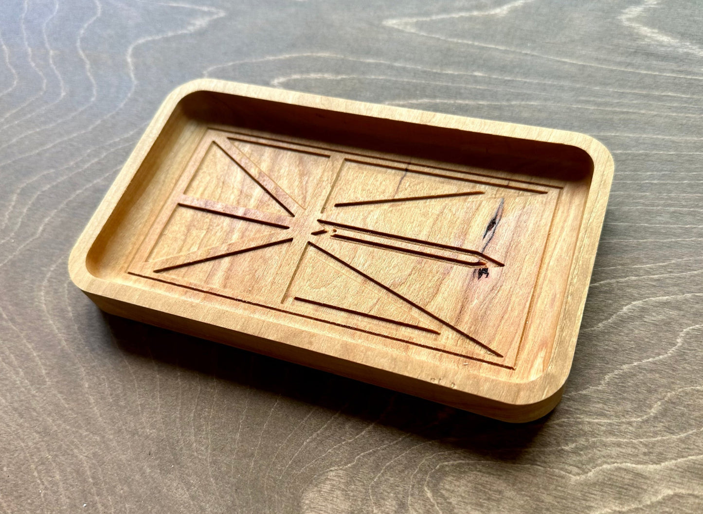 Newfoundland and Labrador Flag Hardwood Catchall Tray | Trivet | Serving Board | Charcuterie | Maple | Cherry | Walnut | St John's | Canada