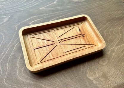 Newfoundland and Labrador Flag Hardwood Catchall Tray | Maple | Cherry | Walnut | St John's | Canada | Keepsake | Wooden
