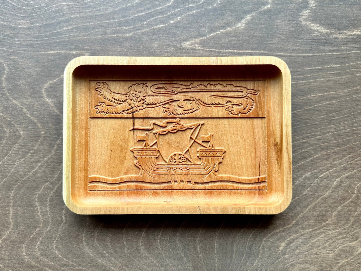 New Brunswick Flag Catchall Tray | Trivet | Serving Board | Charcuterie | Maple | Cherry | Walnut | Moncton | Fredericton | Saint John