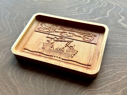 New Brunswick Flag Catchall Tray | Trivet | Serving Board | Charcuterie | Maple | Cherry | Walnut | Moncton | Fredericton | Saint John