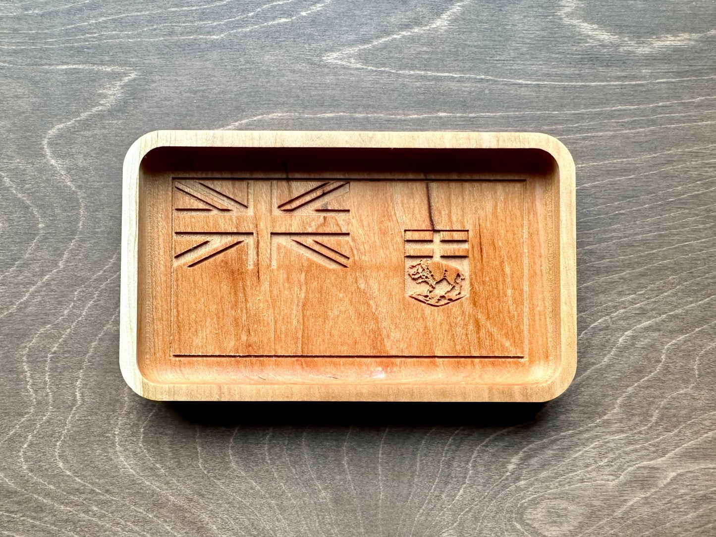 Manitoba Flag Hardwood Catchall Tray | Trivet | Serving Board | Charcuterie Board | Maple | Cherry | Walnut | Winnipeg | Brandon | MB Canada