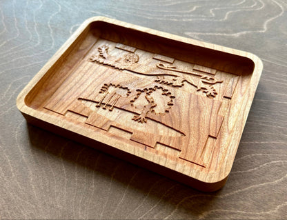 Prince Edward Island Flag Hardwood Catchall Tray | Maple | Cherry | Walnut | Charlottetown | Canada